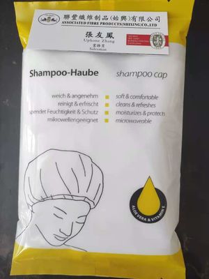 Hygiene-Sorgfalt-Kappe Aloe-Vera Vitamins E Rinse Free Shampoo Cap Personal