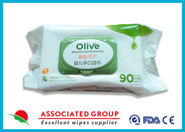 Materielle Baby-Feuchtpflegetücher Olive Effective Spunlace u. schützende 15 * 20cm Größe