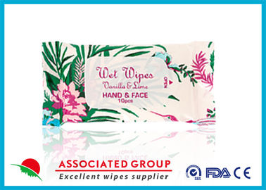 Flavored Feminine Wipes , Feminine Antibacterial Wipes Resealable 10Pcs