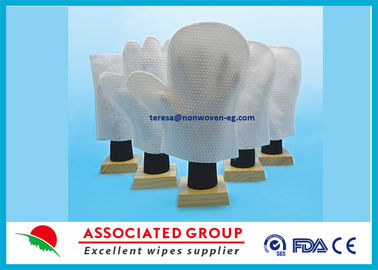 White Nonwoven Wet Wash Glove Dry or Wet  Square Shape Household