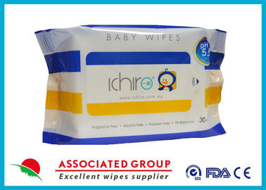 30 Sheets Healthy Baby Wet Wipes PH Balance Unscented Disposable Baby Wipes