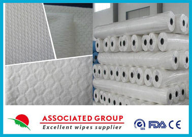 Non Irritating spunlace non woven fabric Big Dot / Pearl / Embossed Flushable