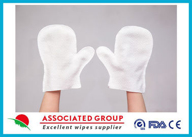 Disposable Hypoellagenic 90 Gsm Wet Wash Glove For Patient Body Wash