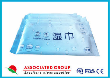 Individual Wrapped Adult Wet Wipes , Non Toxic Cleaning Wipes Convenient Carry on